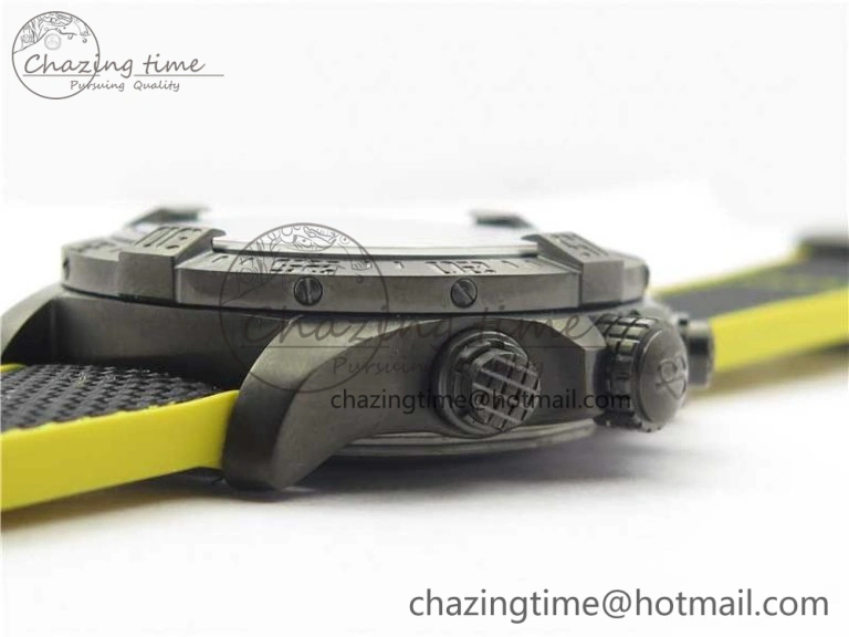 Avenger Bandit Titanium DLC B50 Best Edition Black Dial on Black Yellow Gummy strap A Minimalist 5579