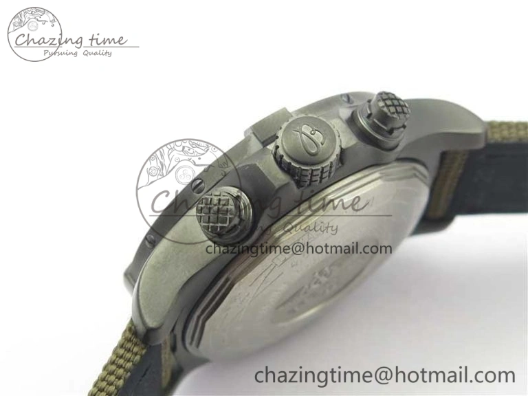 Avenger Bandit Titanium DLC B50 Best Edition Gray Carbon Dial on Green Nylon Strap A Original 5578