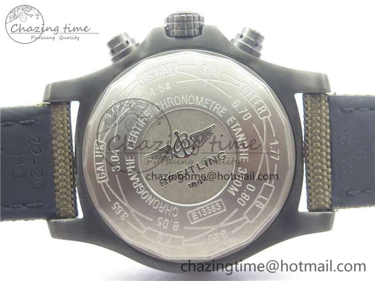 Avenger Bandit Titanium DLC B50 Best Edition Gray Carbon Dial on Green Nylon Strap A Original 5578