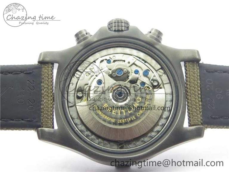 Avenger Bandit Titanium DLC B50 Best Edition Gray Carbon Dial on Green Nylon Strap A Original 5578