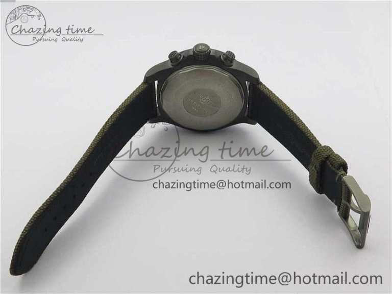 Avenger Bandit Titanium DLC B50 Best Edition Gray Carbon Dial on Green Nylon Strap A Original 5578