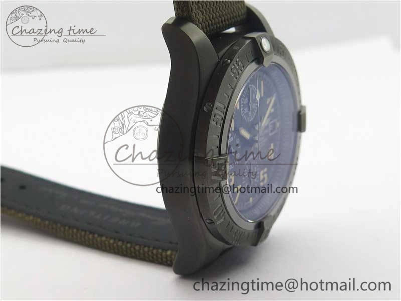 Avenger Bandit Titanium DLC B50 Best Edition Gray Carbon Dial on Green Nylon Strap A Original 5578