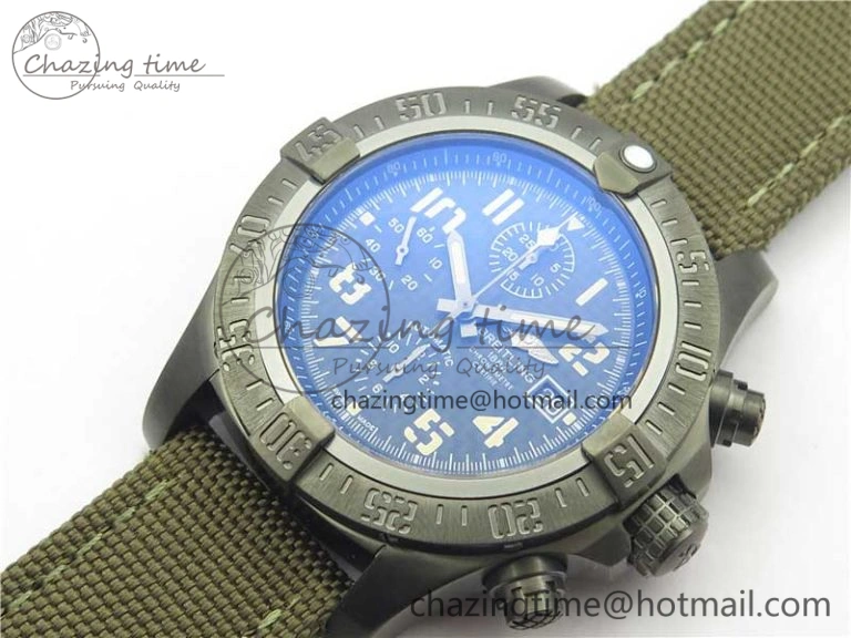 Avenger Bandit Titanium DLC B50 Best Edition Gray Carbon Dial on Green Nylon Strap A Original 5578