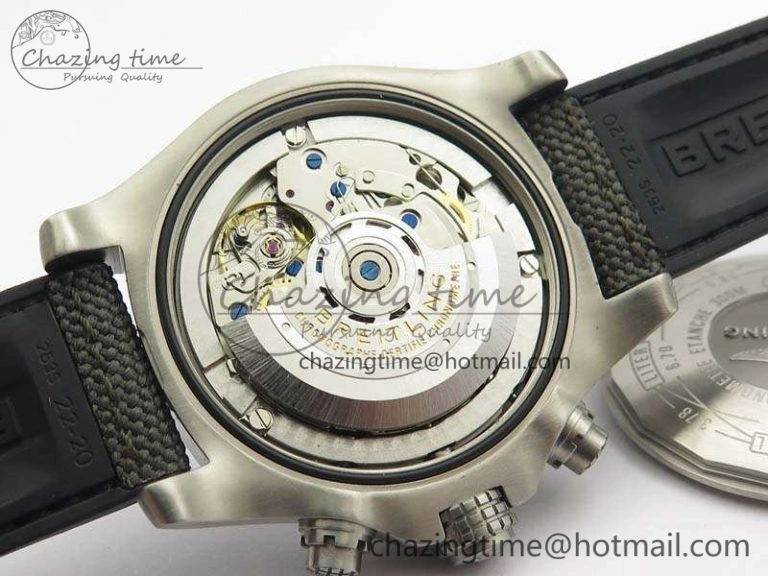 ZipUp Avenger Bandit Titanium GF 1:1 Best Edition Gray Dial On Gray Nylon Strap A7750 (Free Extra Strap) 5694