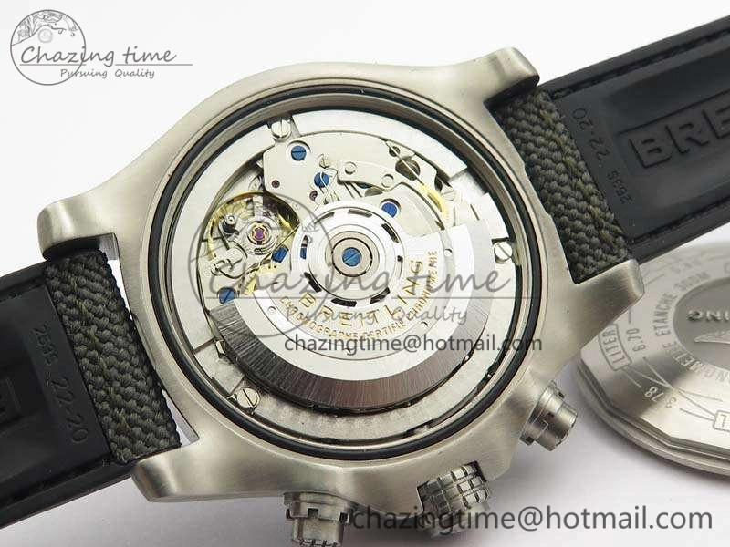 ZipUp Avenger Bandit Titanium GF 1:1 Best Edition Gray Dial On Gray Nylon Strap A7750 (Free Extra Strap) 5694