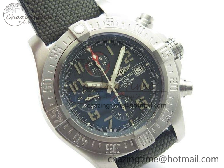 ZipUp Avenger Bandit Titanium GF 1:1 Best Edition Gray Dial On Gray Nylon Strap A7750 (Free Extra Strap) 5694