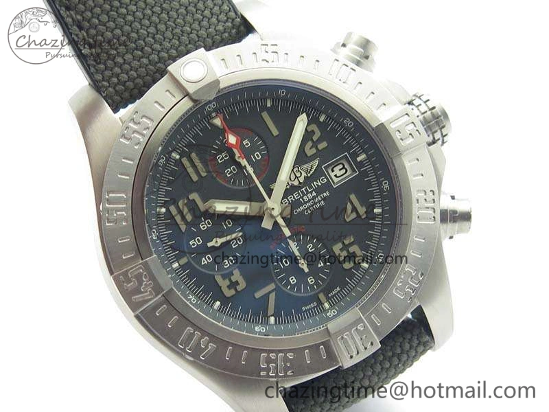 ZipUp Avenger Bandit Titanium GF 1:1 Best Edition Gray Dial On Gray Nylon Strap A7750 (Free Extra Strap) 5694