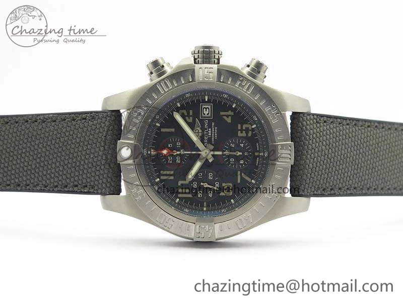 ZipUp Avenger Bandit Titanium GF 1:1 Best Edition Gray Dial On Gray Nylon Strap A7750 (Free Extra Strap) 5694