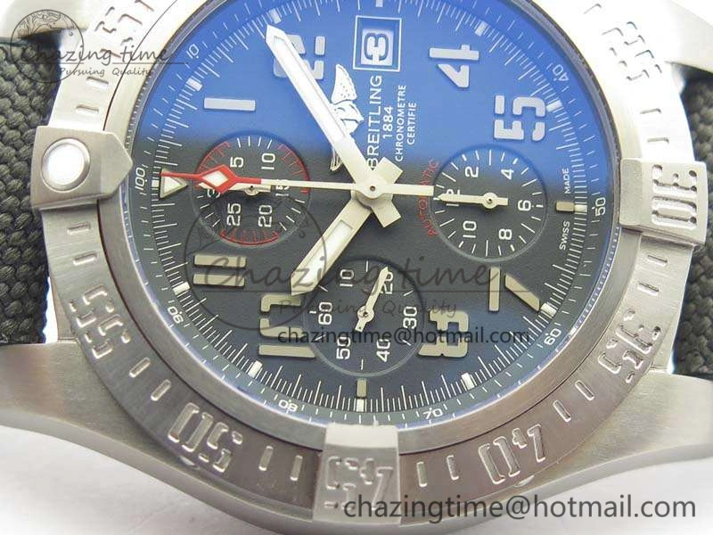 ZipUp Avenger Bandit Titanium GF 1:1 Best Edition Gray Dial On Gray Nylon Strap A7750 (Free Extra Strap) 5694