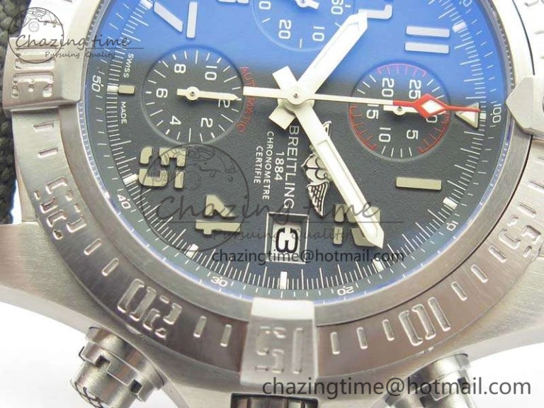 ZipUp Avenger Bandit Titanium GF 1:1 Best Edition Gray Dial On Gray Nylon Strap A7750 (Free Extra Strap) 5694
