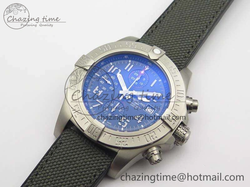ZipUp Avenger Bandit Titanium GF 1:1 Best Edition Gray Dial On Gray Nylon Strap A7750 (Free Extra Strap) 5694