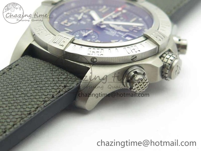 ZipUp Avenger Bandit Titanium GF 1:1 Best Edition Gray Dial On Gray Nylon Strap A7750 (Free Extra Strap) 5694