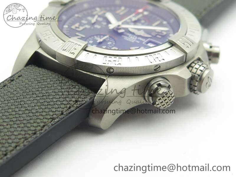 ZipUp Avenger Bandit Titanium GF 1:1 Best Edition Gray Dial On Gray Nylon Strap A7750 (Free Extra Strap) 5694
