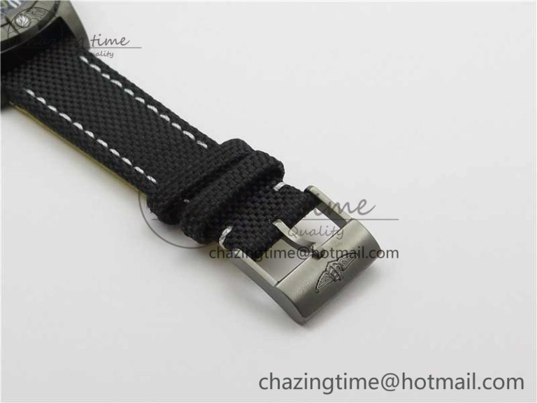 Sophisticated Avenger Bandit V13317 Titanium DLC B50 Best Edition Black Dial on Black Nylon Strap A 5573