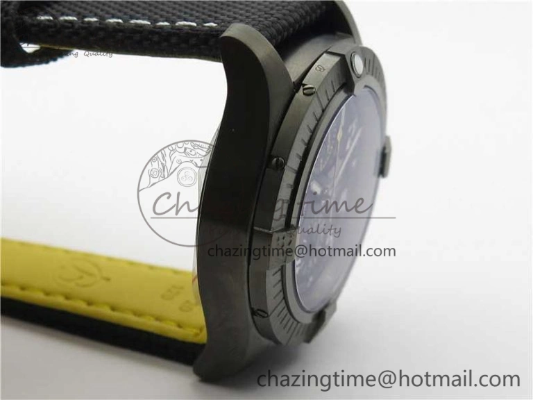 Sophisticated Avenger Bandit V13317 Titanium DLC B50 Best Edition Black Dial on Black Nylon Strap A 5573