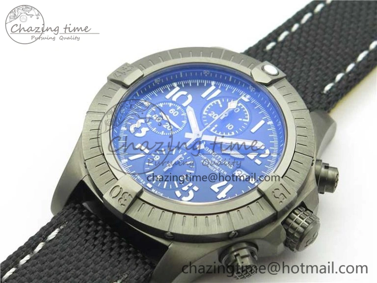 Sophisticated Avenger Bandit V13317 Titanium DLC B50 Best Edition Black Dial on Black Nylon Strap A 5573