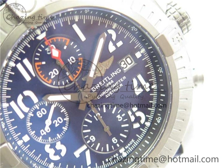 SoftTouch Avenger Bandit V13317 Titanium DLC B50 Best Edition Blue Dial on Blue Nylon Strap A 5572