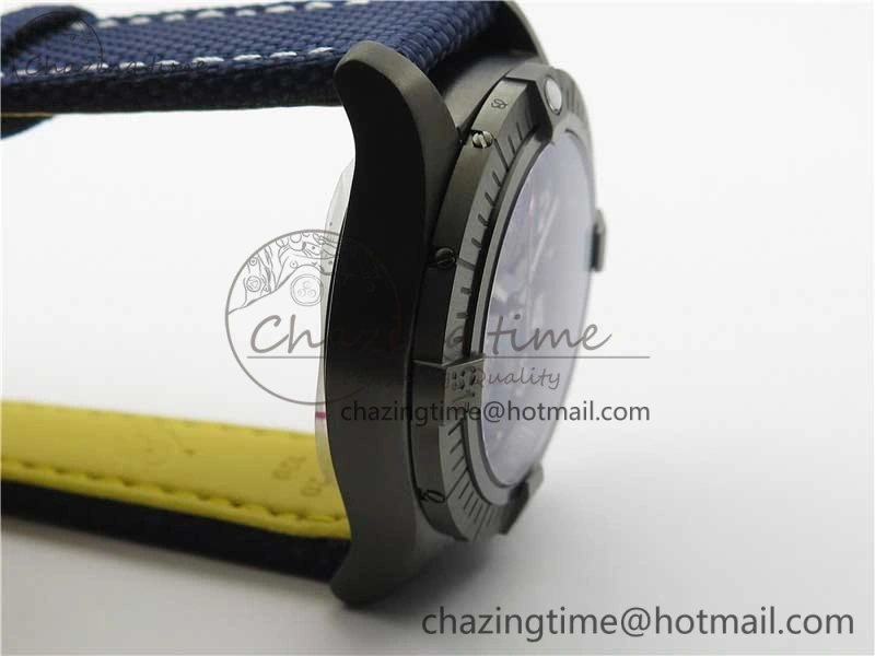 SoftTouch Avenger Bandit V13317 Titanium DLC B50 Best Edition Blue Dial on Blue Nylon Strap A 5572