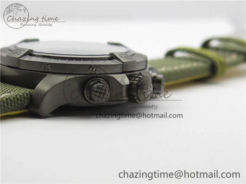 Compact Avenger Bandit V13317 Titanium DLC B50 Best Edition Green Dial on Green Nylon Strap A 5570