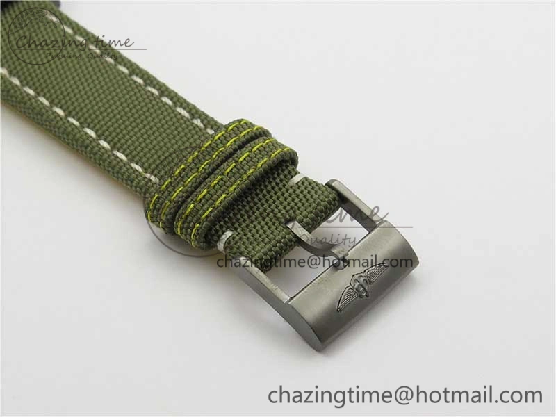 Compact Avenger Bandit V13317 Titanium DLC B50 Best Edition Green Dial on Green Nylon Strap A 5570