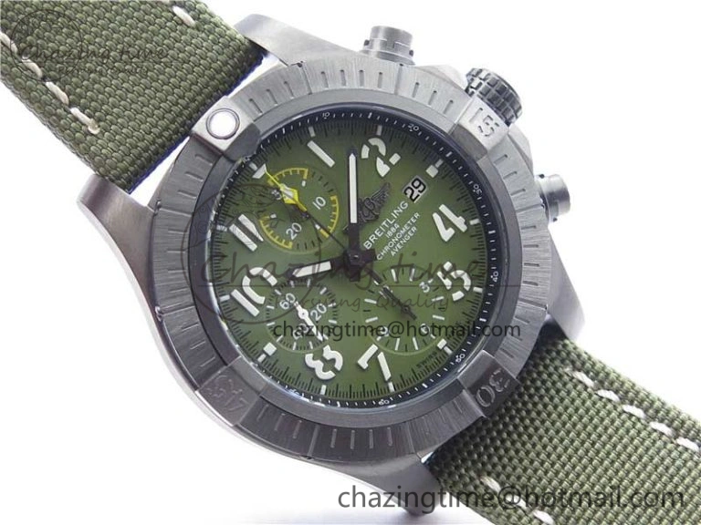 Compact Avenger Bandit V13317 Titanium DLC B50 Best Edition Green Dial on Green Nylon Strap A 5570