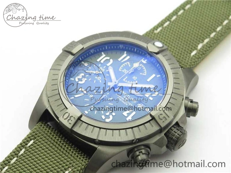 Compact Avenger Bandit V13317 Titanium DLC B50 Best Edition Green Dial on Green Nylon Strap A 5570