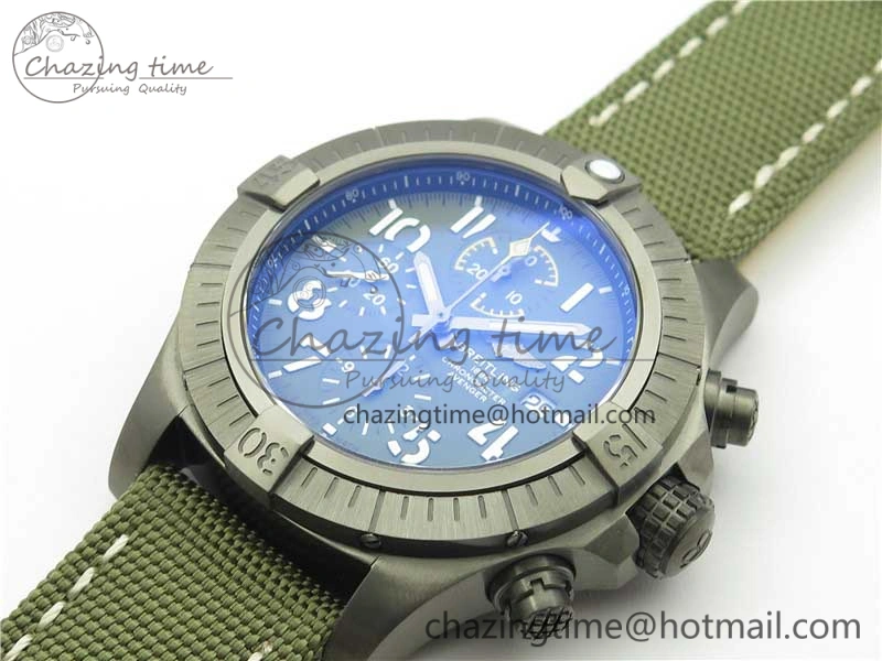 Compact Avenger Bandit V13317 Titanium DLC B50 Best Edition Green Dial on Green Nylon Strap A 5570