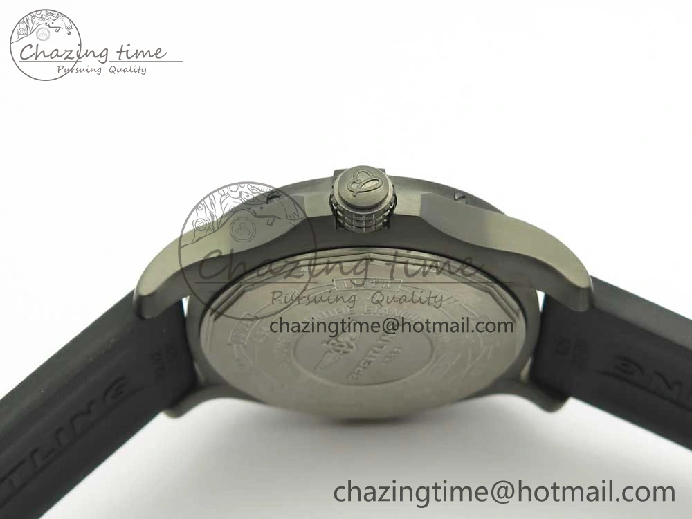 Avenger BlackBird 44mm DLC GF 1:1 Best Edition Titanium Case Black Dial on Black Rubber Strap A2824 V4 (Free Box) Popular 5607