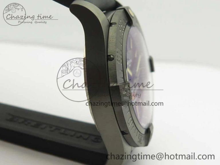 Avenger BlackBird 44mm DLC GF 1:1 Best Edition Titanium Case Black Dial on Black Rubber Strap A2824 V4 (Free Box) Popular 5607