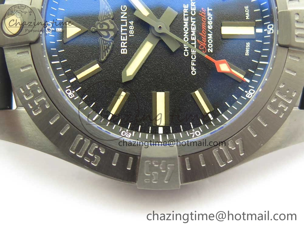 Avenger BlackBird 44mm DLC GF 1:1 Best Edition Titanium Case Black Dial on Black Rubber Strap A2824 V4 (Free Box) Popular 5607