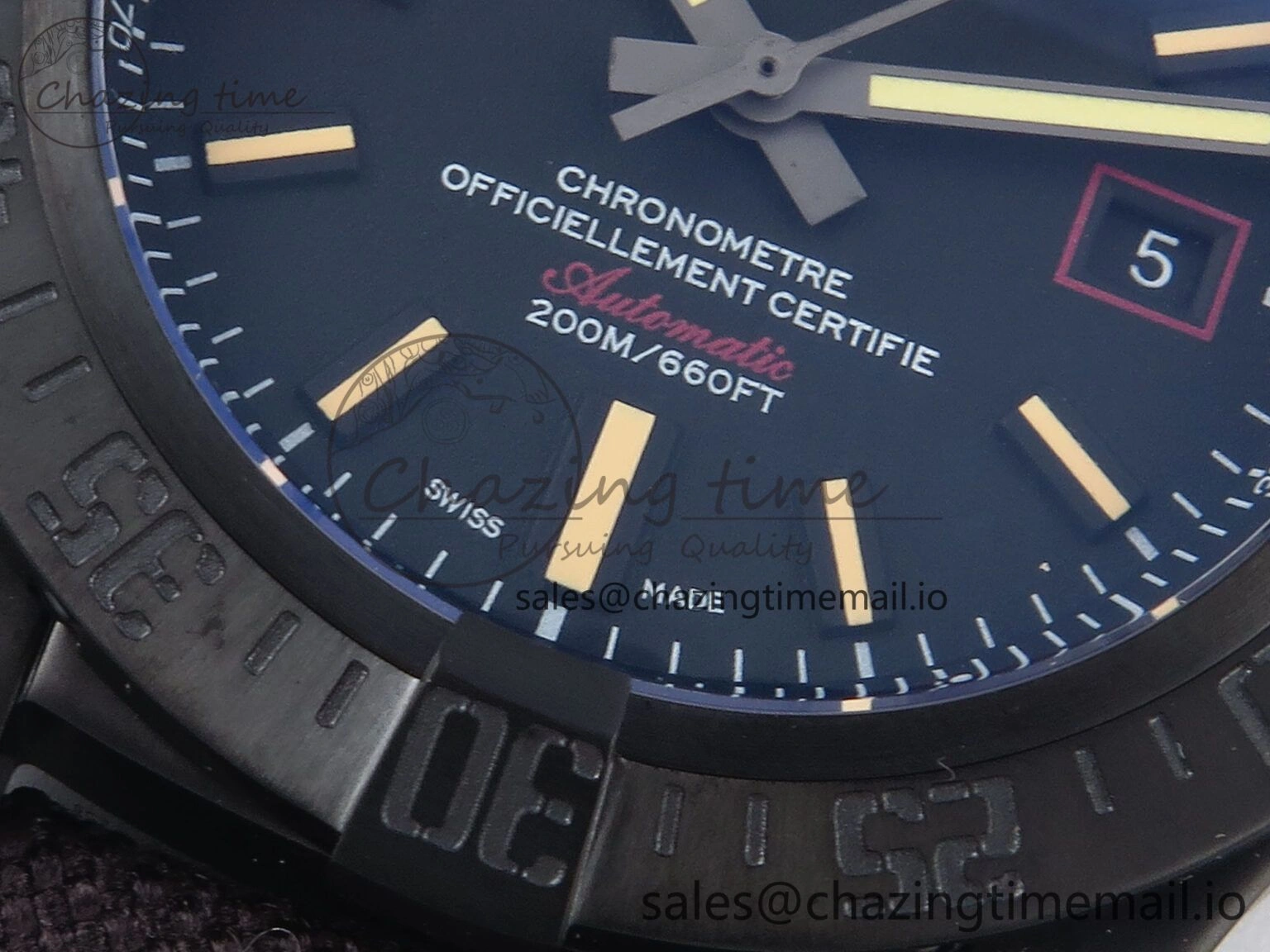AllSeason Avenger BlackBird 44mm TF 1:1 Best Edition Black Dial on Black Nylon Strap A 5433