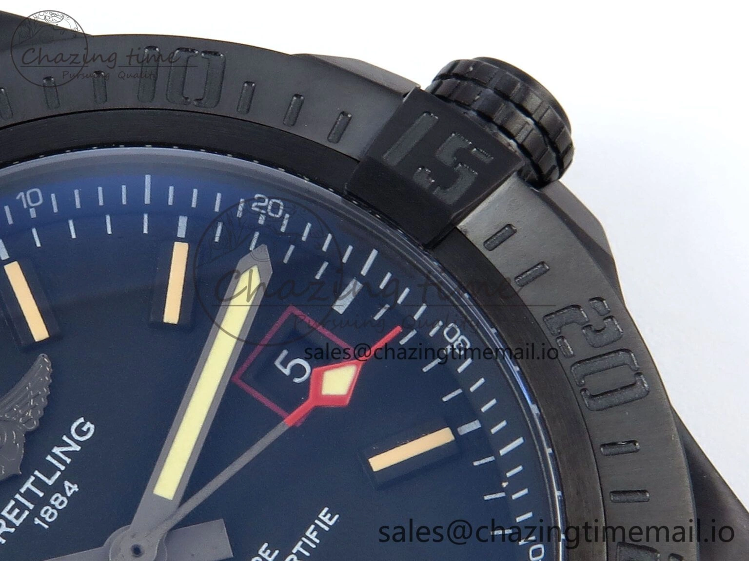 AllSeason Avenger BlackBird 44mm TF 1:1 Best Edition Black Dial on Black Nylon Strap A 5433