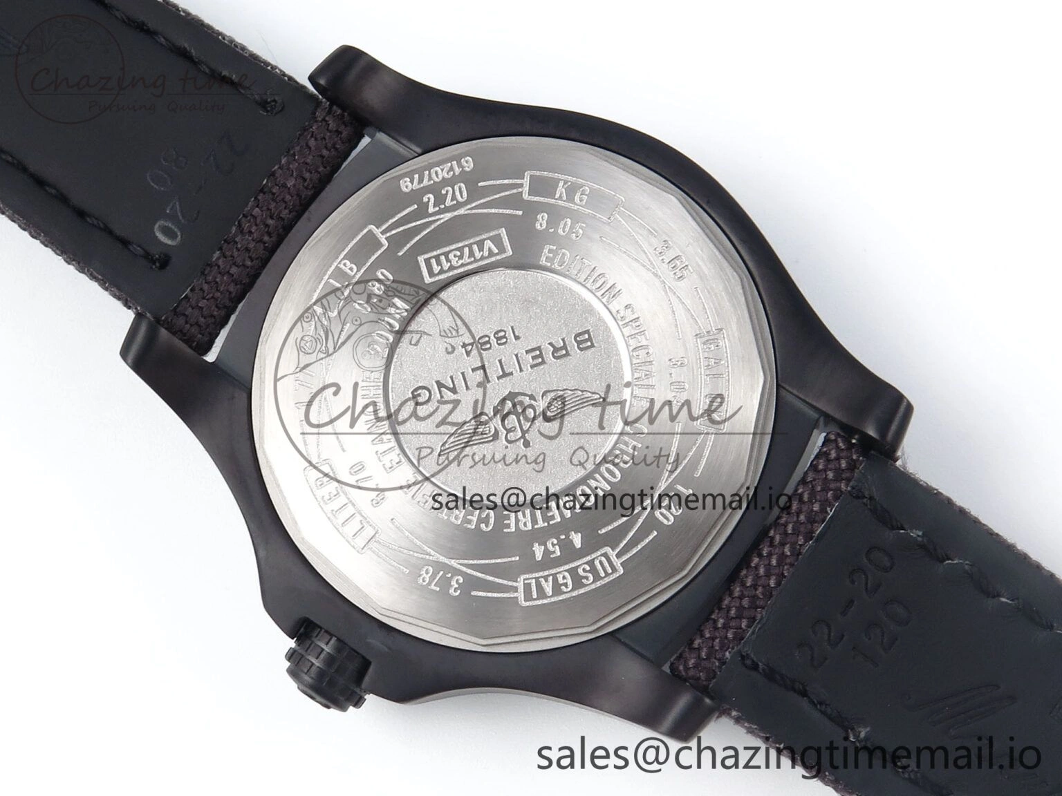 AllSeason Avenger BlackBird 44mm TF 1:1 Best Edition Black Dial on Black Nylon Strap A 5433