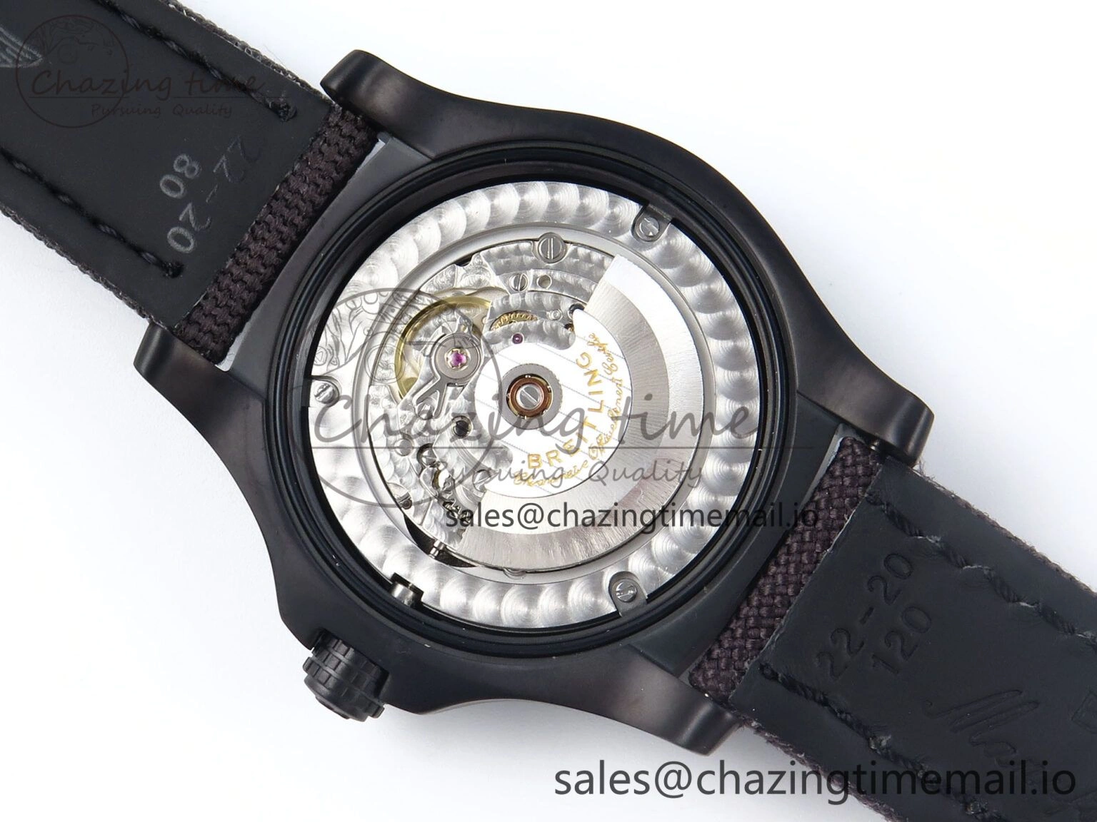 AllSeason Avenger BlackBird 44mm TF 1:1 Best Edition Black Dial on Black Nylon Strap A 5433