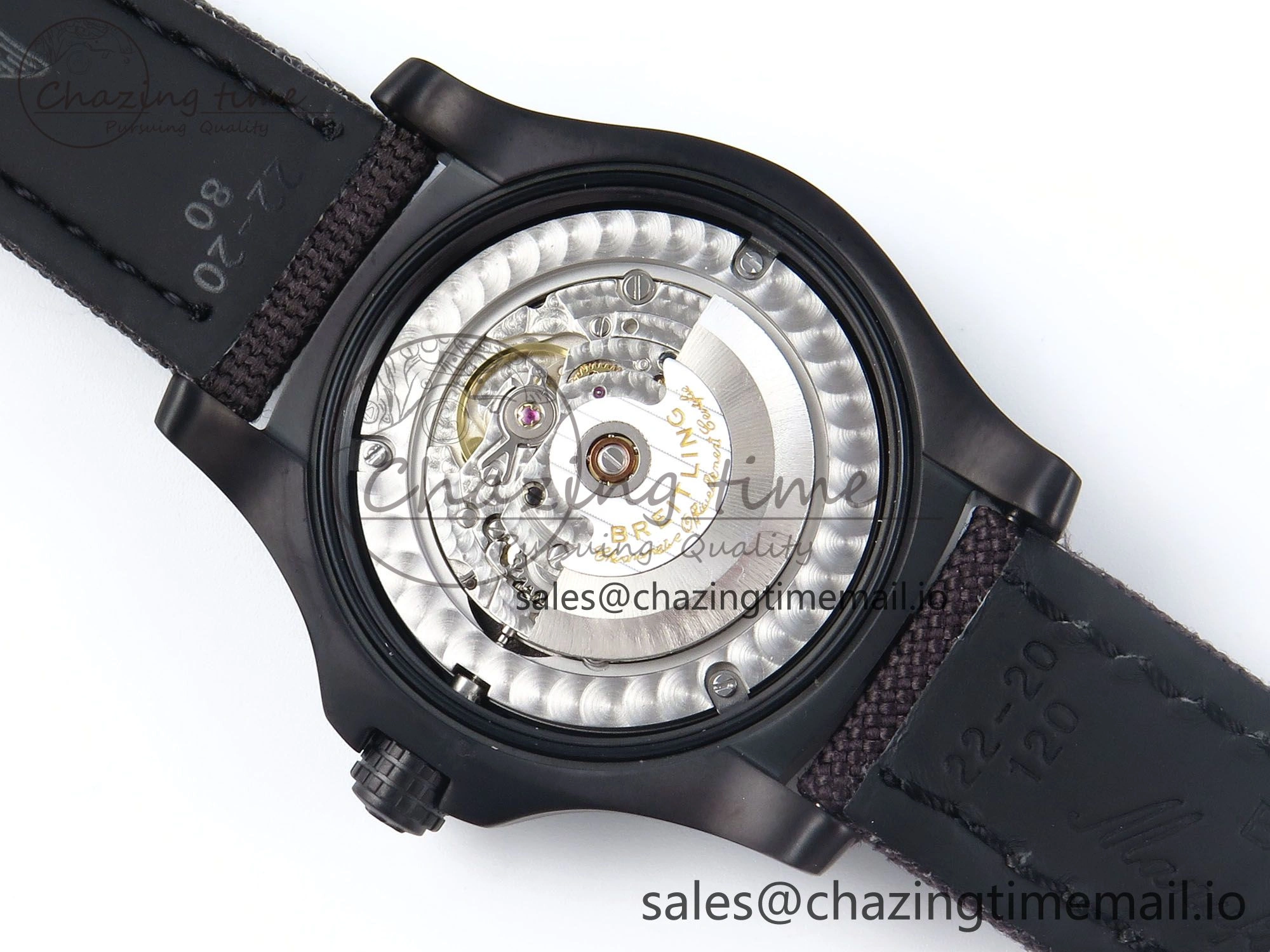 AllSeason Avenger BlackBird 44mm TF 1:1 Best Edition Black Dial on Black Nylon Strap A 5433