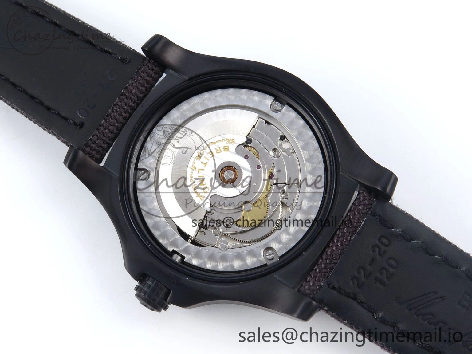 AllSeason Avenger BlackBird 44mm TF 1:1 Best Edition Black Dial on Black Nylon Strap A 5433