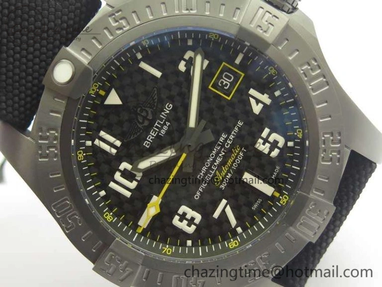 GoAnywhere Avenger Blackbird V17310 DLC GF 1:1 Best Edition Black Textured Dial On Nylon Strap A 5640