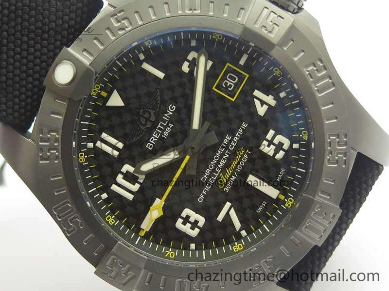 GoAnywhere Avenger Blackbird V17310 DLC GF 1:1 Best Edition Black Textured Dial On Nylon Strap A 5640