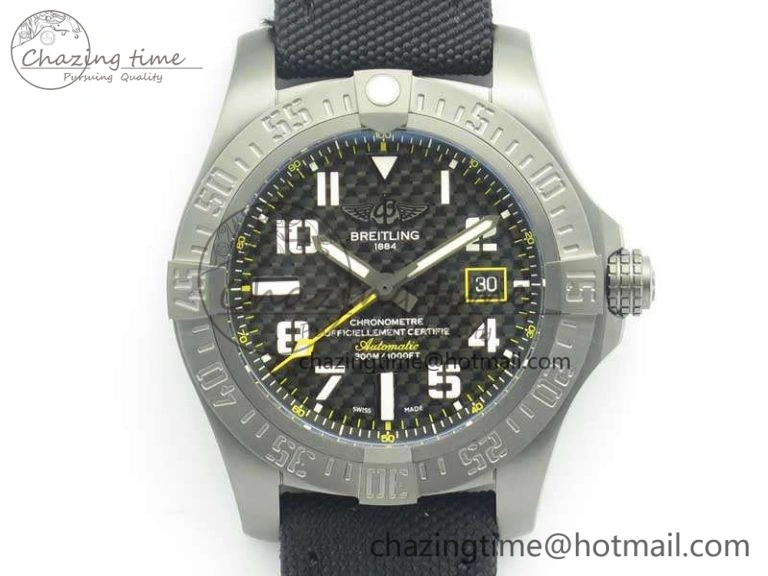 GoAnywhere Avenger Blackbird V17310 DLC GF 1:1 Best Edition Black Textured Dial On Nylon Strap A 5640