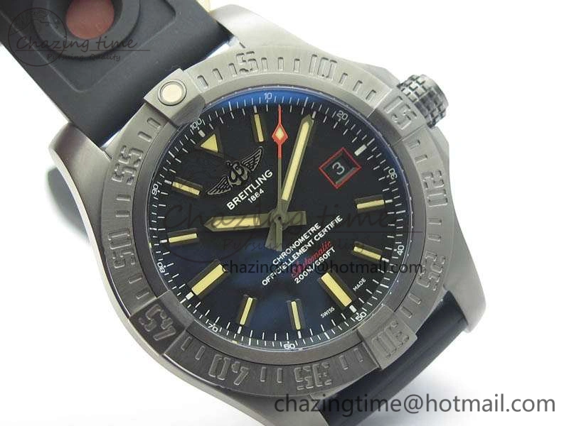 Avenger Blackbird V17311 DLC GF 1:1 Best Edition Black Dial On Rubber Strap A2824 V Durable 5710