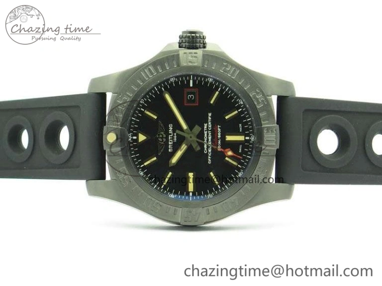 Avenger Blackbird V17311 DLC GF 1:1 Best Edition Black Dial On Rubber Strap A2824 V Durable 5710
