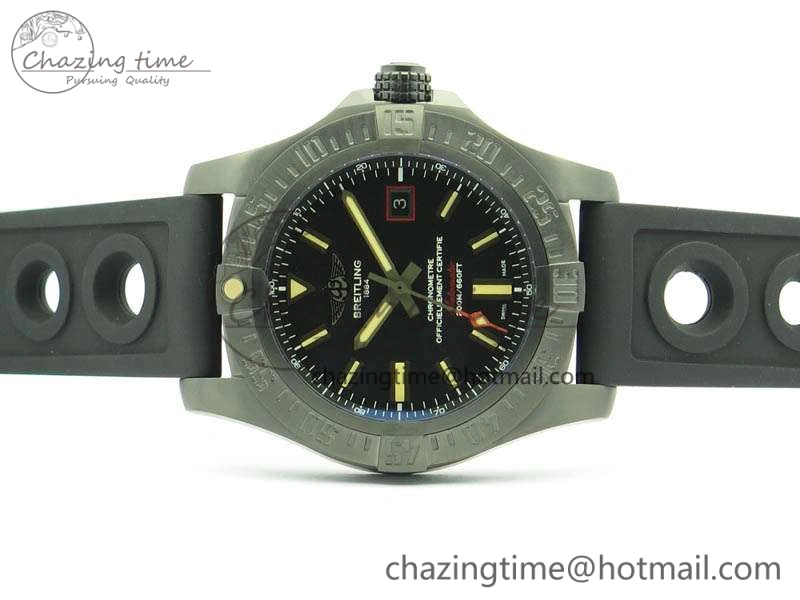 Avenger Blackbird V17311 DLC GF 1:1 Best Edition Black Dial On Rubber Strap A2824 V Durable 5710