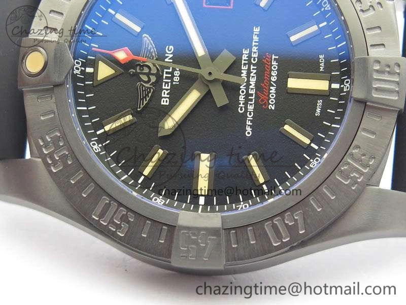 Avenger Blackbird V17311 DLC GF 1:1 Best Edition Black Dial On Rubber Strap A2824 V Durable 5710