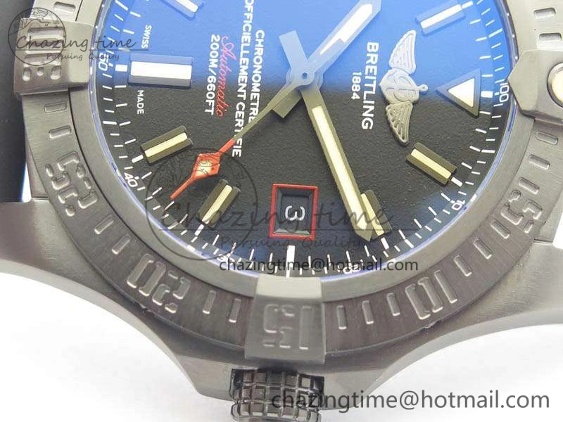 Avenger Blackbird V17311 DLC GF 1:1 Best Edition Black Dial On Rubber Strap A2824 V Durable 5710
