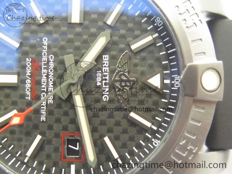 Effortless Avenger Blackbird V17311 Ti DLC 1:1 Best Edition Black CF Dial on Rubber Strap A 5606