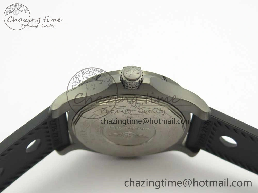 Avenger Blackbird V17311 Ti DLC 1:1 Best Edition Black Dial Diamonds Bezel on Rubber Strap A EasyMatch 5605