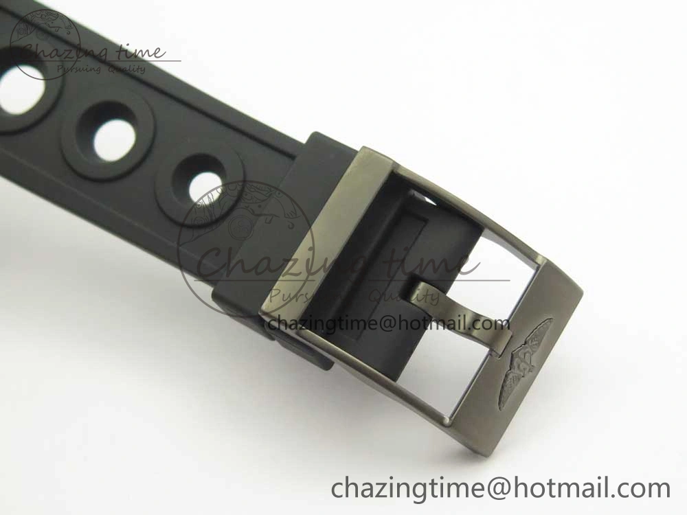 Avenger Blackbird V17311 Ti DLC 1:1 Best Edition Black Dial Diamonds Bezel on Rubber Strap A EasyMatch 5605