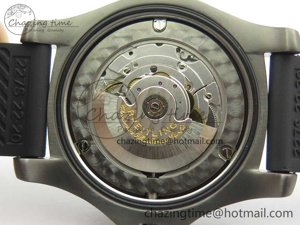 Avenger Blackbird V17311 Ti DLC 1:1 Best Edition Black Dial Diamonds Bezel on Rubber Strap A EasyMatch 5605