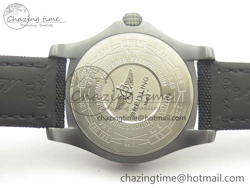 Original Avenger Blackbird V17311 Ti DLC 1:1 Best Edition Black Dial on Nylon Strap A 5608