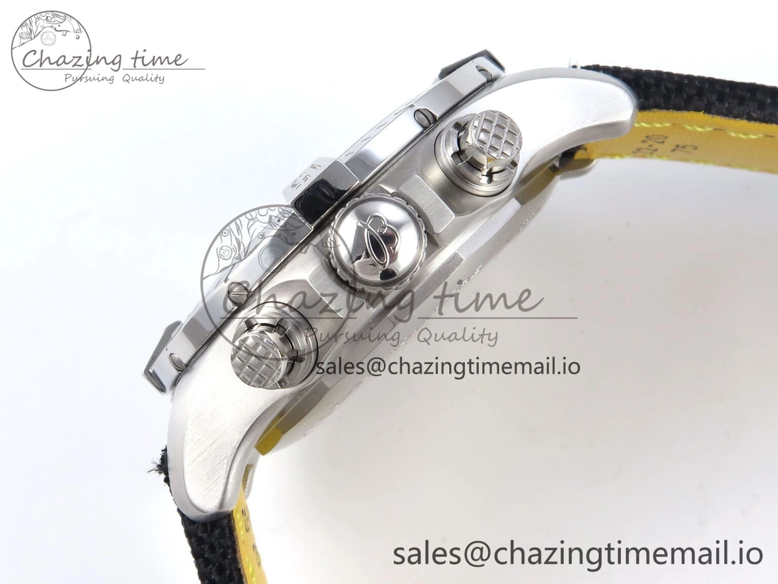 Avenger Chrono 45mm SS TF 1:1 Best Edition Black Dial on Black Nylon Strap A AllSeason 5430